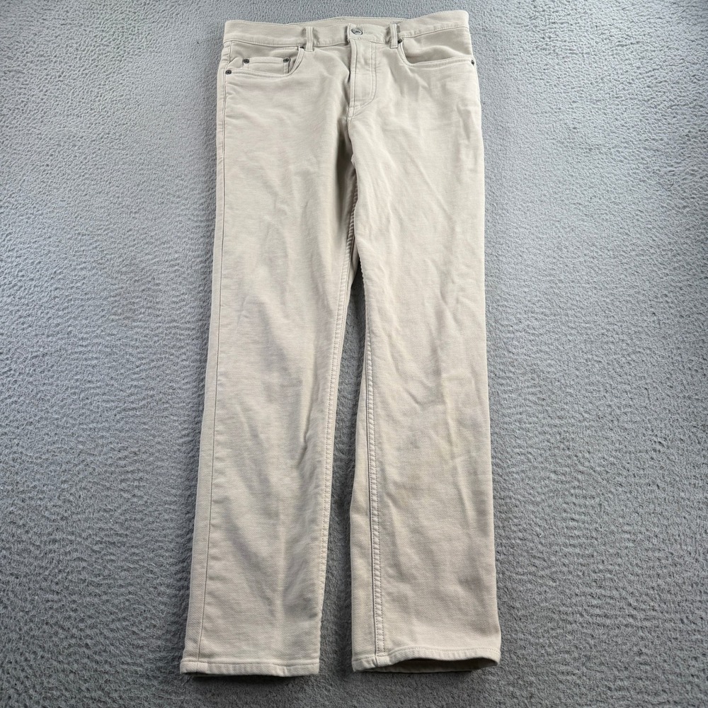 Faherty Pants Mens 30x28 Beige Stretch 5-Pocket Coastal Casual MBC0021-STN